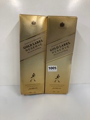 2 X JOHNNIE WALKER GOLD LABEL RESERVE BLENDED SCOTCH WHISKEY 70CL ABV 40% (PLEASE NOTE: 18+YEARS ONLY. STRICTLY NO COURIER REQUESTS. COLLECTIONS MONDAY 12TH - FRIDAY 16TH FEBRUARY ONLY)