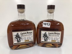 2 X CAPTAIN MORGAN PRIVATE STOCK PREMIUM RUM 1L ABV 40% (PLEASE NOTE: 18+YEARS ONLY. STRICTLY NO COURIER REQUESTS. COLLECTIONS MONDAY 12TH - FRIDAY 16TH FEBRUARY ONLY)