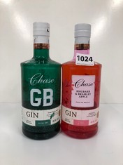 2 X BOTTLES OF CHASE GIN TO INCLUDE EXTRA DRY AND RHUBARB & BRAMLEY APPLE 70CL ABV 40% (PLEASE NOTE: 18+YEARS ONLY. STRICTLY NO COURIER REQUESTS. COLLECTIONS MONDAY 12TH - FRIDAY 16TH FEBRUARY ONLY)