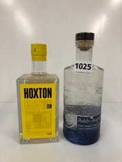 HOXTON COCONUT & GRAPEFRUIT GIN 70CL ABV 40% TO INCLUDE KIRKJUVAGR ARKH-ANGELL STORM STRENGTH ORKNEY GIN 70CL ABV 57% (PLEASE NOTE: 18+YEARS ONLY. STRICTLY NO COURIER REQUESTS. COLLECTIONS MONDAY 12T
