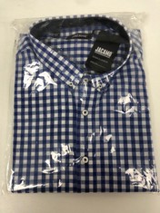 15 X BL GINGHAM SHIRT R - BLUE - (XN436906) - RRP EACH £25(DELIVERY ONLY)