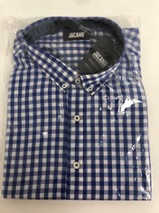 10 X BL GINGHAM SHIRT R - BLUE - (XN436909) - RRP EACH £25(DELIVERY ONLY)