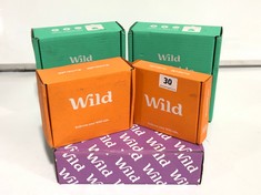 5 X ASSORTED WILD PRODUCTS TO INCLUDE DEODRANT AND REFILL FRESH COTTON & SEA SALT