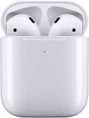 APPLE AIR PODS EAR BUDS (ORIGINAL RRP - £129) IN WHITE. (WITH BOX) [JPTC58149]