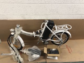 DILLENGER CHEETAH 16'' FOLDING BIKE WITH 250W MID DRIVE MOTOR, 24V 12AH BATTERY IN WHITE WITH CHARGER APPROX RRP: £600