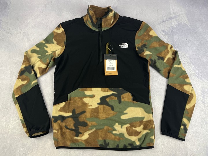 The North Face Camo Glacier 1/4 Zip Top With Tag - Size S (VAT ONLY PAYABLE ON BUYERS PREMIUM)