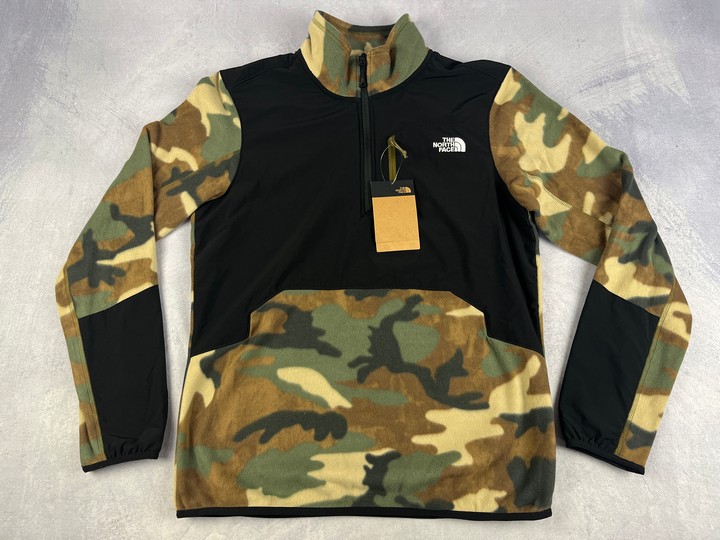 The North Face Camo Glacier 1/4 Zip Top With Tag - Size M (VAT ONLY PAYABLE ON BUYERS PREMIUM)