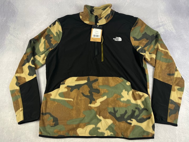 The North Face Camo Glacier 1/4 Zip Top With Tag - Size XL (VAT ONLY PAYABLE ON BUYERS PREMIUM)