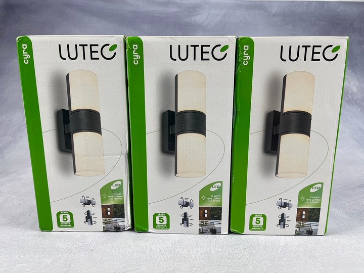 3 Lutec Cyra Double Head LED Outdoor Lights (VAT ONLY PAYABLE ON BUYERS PREMIUM)