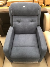 RECLINING CHAIR WITH BLUE MASSAGE.