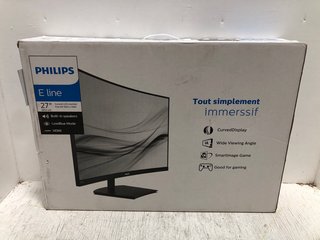 PHILIPS E LINE 27 INCH CURVED FULL HD LCD MONITOR - MODEL: 271E1SCA/00 - RRP: £166.00: LOCATION - A-1