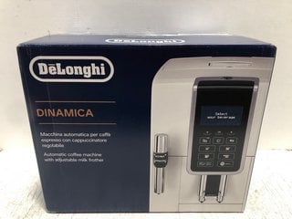 DELONGHI DINAMICA FULLY AUTOMATIC BEAN TO CUP COFFEE MACHINE IN WHITE - RRP: £799.99: LOCATION - A-1