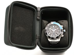 SEIKO CHRONOGRAPH STAINLESS STEEL DIVERS 200M BLUE SOLAR WATCH - RRP: £370.00: LOCATION - A0