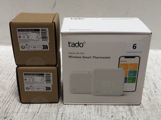 TADO STARTER KIT V3+ WIRELESS SMART THERMOSTAT TO INCLUDE 2 X TADO ADDITIONAL STANDS FOR TADO SMART THERMOSTAT - COMBINED RRP: £259.00: LOCATION - A*