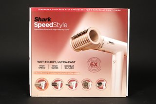 SHARK SPEED STYLE FAST LIGHTWEIGHT HAIR DRYER (SEALED) - MODEL HD352UK - RRP £239: LOCATION - BOOTH