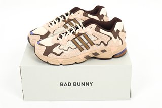 ADIDAS X BAD BUNNY RESPONSE CI TRAINERS IN ECRTIN/BROSTR/EARSTR - SIZE UK8 - RRP £140: LOCATION - BOOTH