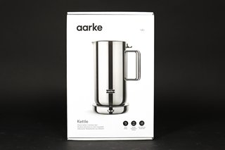 AARKE 1.2 LITRE ELECTRIC KETTLE IN STAINLESS STEEL - MODEL A1242 - RRP £200: LOCATION - BOOTH