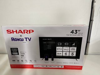 SHARP ROKU FULL HD LED 43" SMART TV (ORIGINAL RRP - £269) MODEL NO 43FD7K (WITH BOX & ALL ACCESSORIES)(SEALED UNIT)[JPTM106963]