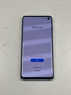 SAMSUNG GALAXY S10 128 GB SMARTPHONE IN PRISM BLUE: MODEL NO SM-G973F-DS (UNIT ONLY) NETWORK 02 [JPTM109418]