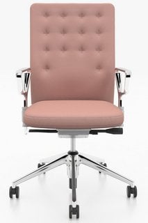 VITRA ID TRIM TASK OFFICE CHAIR IN ROSE MELANGE AND CHROME - RRP £660: LOCATION - C2