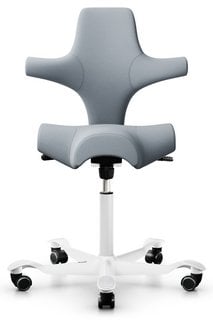 HAG CAPSICO 8106 TASK OFFICE CHAIR IN WHITE/LIGHT GREY - RRP £1079: LOCATION - C2