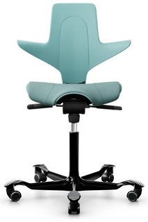 HAG CAPSICO PULS 8020 TASK OFFICE CHAIR IN SEAGREEN AND BLACK - RRP £552: LOCATION - C2