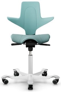 HAG CAPSICO PULS 8020 TASK OFFICE CHAIR IN SEAGREEN AND WHITE - RRP £552: LOCATION - C2