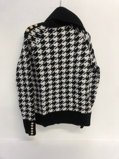 HOLLAND COOPER HERITAGE KNIT JUMPER IN HOUNDSTOOTH - UK XS - RRP £125.00: LOCATION - E1