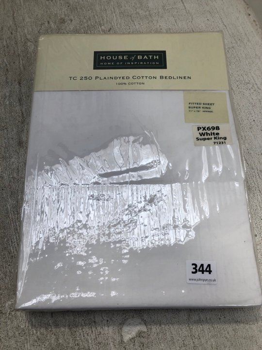 John Pye Auctions 2 X HOUSE OF BATH SUPER KING SIZE FITTED SHEETS IN