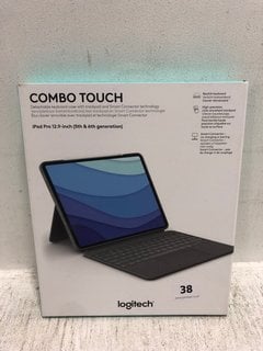 LOGITECH COMBO TOUCH 12.9" 5TH-6TH GENERATION IPAD PRO WITH DETACHABLE KEYBOARD CASE WITH TRACK PAD - RRP £169.99: LOCATION - E1