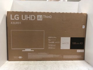 LG 43UR91 HDR10 PRO UHYD AI THINQ 43" SMART TV - RRP £429.99: LOCATION - E1