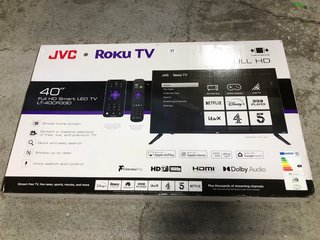 JVC ROKU 40" TV LT-40CR330 FULL HD SMART TV TO INCLUDE BOX, REMOTE, POWER CORD, MANUAL RRP £179: LOCATION - A2