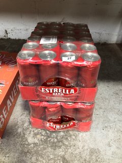 (COLLECTION ONLY) 2 X CASES OF ESTRELLA DAMM 500ML 4.6% CANS (PLEASE NOTE: 18+YEARS ONLY. ID MAY BE REQUIRED): LOCATION - BR1