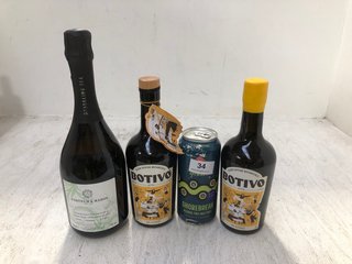 (COLLECTION ONLY) 4 X ASSORTED NON ALCOHOLIC DRINKS TO INCLUDE FORTNUM & MASON SPARKLING TEA & BOTIVO BITTER: LOCATION - BR2
