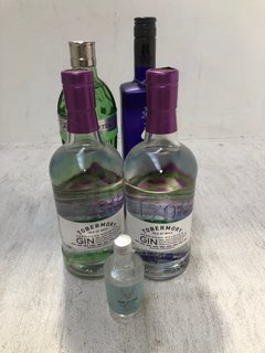 (COLLECTION ONLY) 5 X ASSORTED GINS TO INCLUDE TOBERMORY GIN & TANQUERAY GIN (PLEASE NOTE: 18+YEARS ONLY. ID MAY BE REQUIRED): LOCATION - BR2