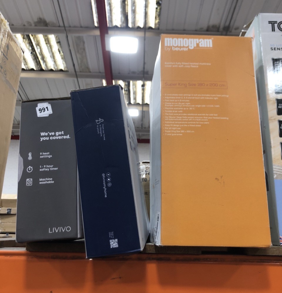 John Pye Auctions 3 X ASSORTED ELECTRIC BLANKETS TO INCLUDE LIVIVO