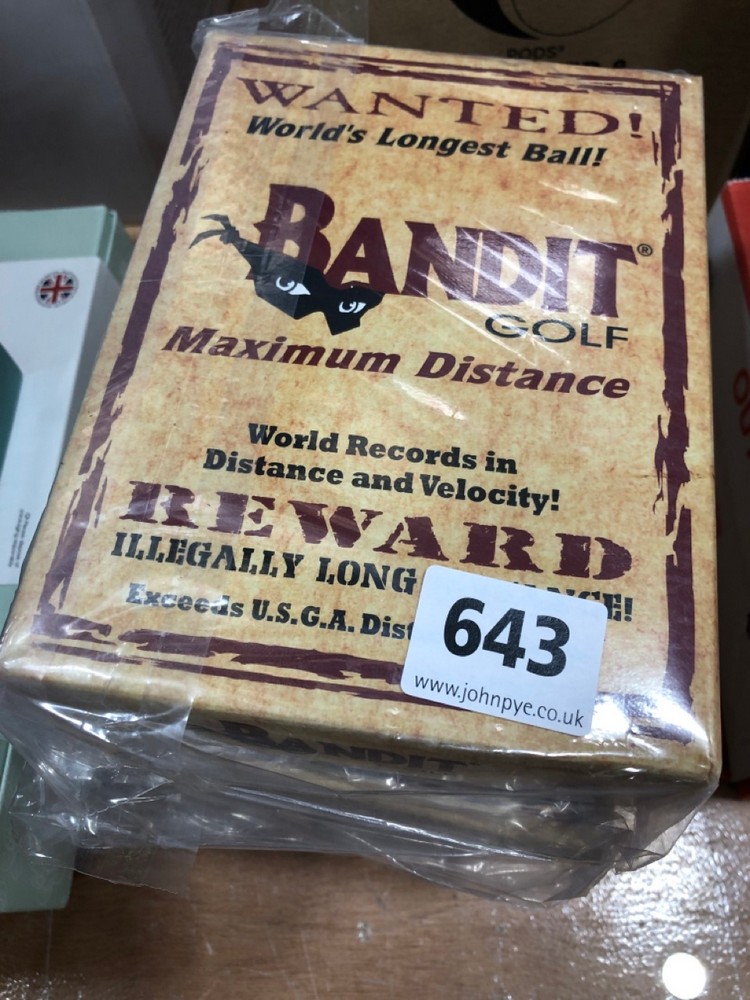 John Pye Auctions 4 X 12 PACK BANDIT MAXIMUM DISTANCE GOLF BALLS.
