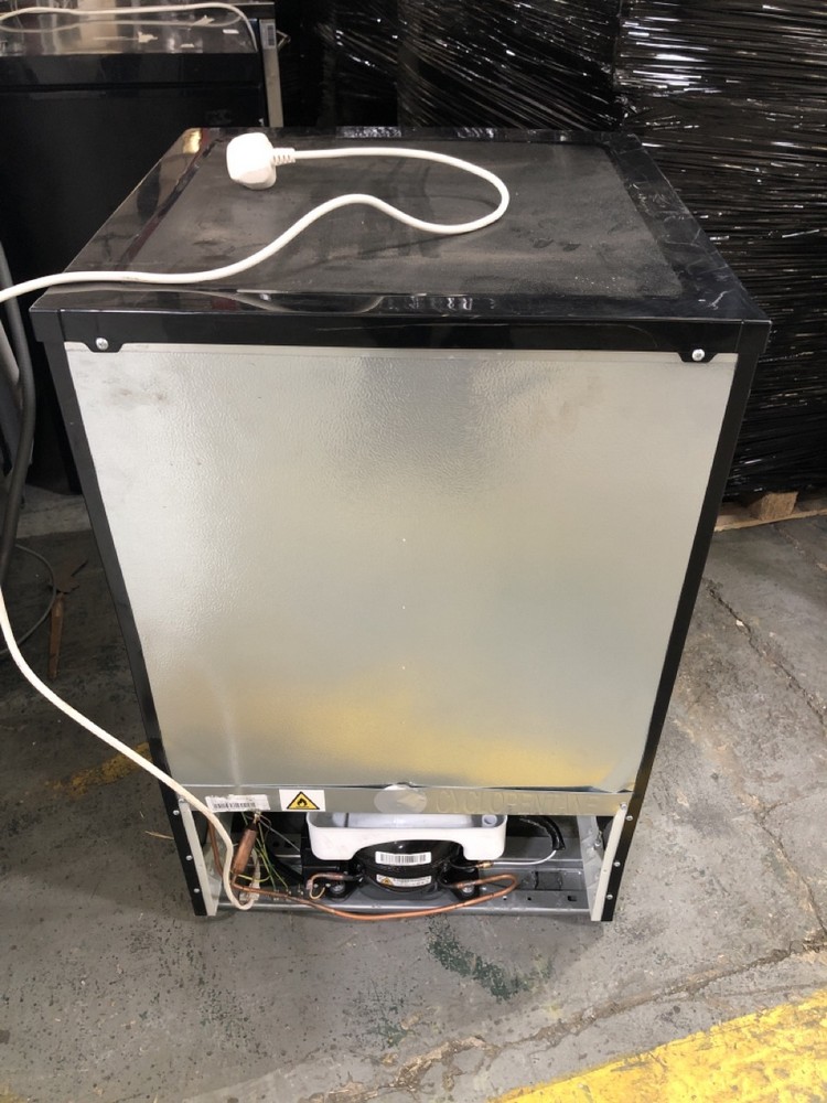 John Pye Auctions SWAN UNDER COUNTER FRIDGE BLACK SR70201B RRP £159