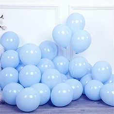 43 X 100 PCS PACK OF PASTEL BLUE BALLOONS 10 INCH PARTY BALLOONS BLUE LATEX BALLOONS, BIRTHDAY BALLOONS FOR KIDS BOYS GIRLS BIRTHDAY PARTY WEDDING BABY SHOWER ANNIVERSARY CHRISTMAS FESTIVAL DECORATIO