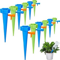 50 X SELF WATERING SPIKES, AUTOMATIC WATERING SYSTEM SLOW RELEASE CONTROL VALVE SWITCH, ADJUSTABLE PLANT WATERING DEVICES FOR INDOOR OUTDOOR AND VACATION -12PACK - TOTAL RRP £250: LOCATION - A RACK