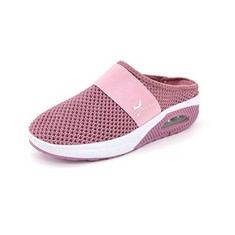 5 X DIQUEQI ORTHOPEDIC SHOES FOR WOMEN AIR CUSHION SLIPPERS SLIP-ON WALKING BREATHABLE MESH SANDALS NON-SLIP MULE CASUAL CLOGS GARDEN SHOES PINK - TOTAL RRP £103: LOCATION - A RACK