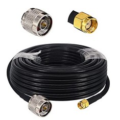 26 X BOOBRIE N MALE TO RP-SMA MALE CABLE 15M WIFI ANTENNA COAX CABLE LOW LOSS RG58 COAXIAL CABLE 50OHM PIGTAIL N TYPE MALE TO RP-SMA MALE ADAPTER FOR 3G/4G/LTE/GPS/RF FPV WIFI ANTENNA HELIUM ANTENNA