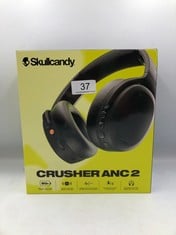 SKULLCANDY CRUSHER ANC 2 OVER-EAR NOISE CANCELLING WIRELESS HEADPHONES WITH SENSORY BASS, 50 HR BATTERY, SKULL-IQ, ALEXA ENABLED, MICROPHONE, WORKS WITH BLUETOOTH DEVICES - BLACK.: LOCATION - A RACK