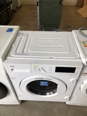 BEKO INTEGRATED WASHING MACHINE  WDIK854421F RRP £459: LOCATION - BOOTH(COLLECTION OR OPTIONAL DELIVERY AVAILABLE)