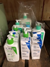 QTY OF ASSORTED CERAVE  ITEMS TO INCLUDE HYDRATING CLEANSER 236ML - COLLECTION ONLY - LOCATION A RACK