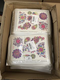 36 X XEPARUC 6 LARGE SHEETS NEON TEMPORARY TATTOOS RRP £160: LOCATION - D