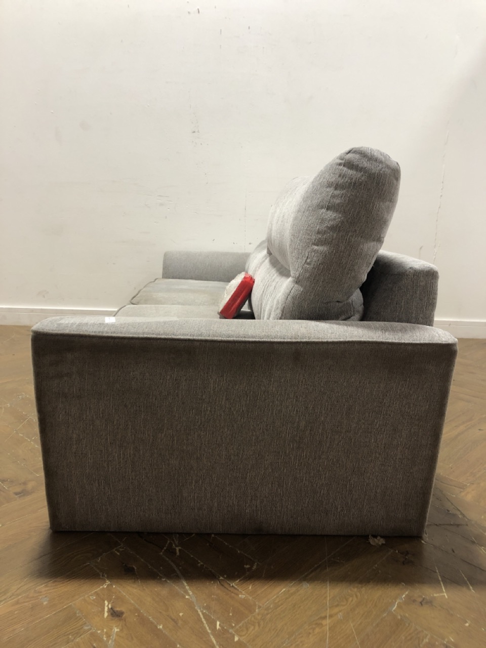 John Pye Auctions OAK FURNITURELAND JENSEN 4 SEATER SOFA SILVER