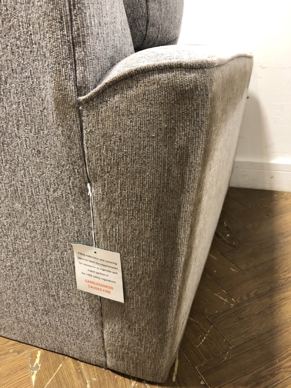 John Pye Auctions OAK FURNITURELAND JENSEN 3 SEATER SOFA SILVER