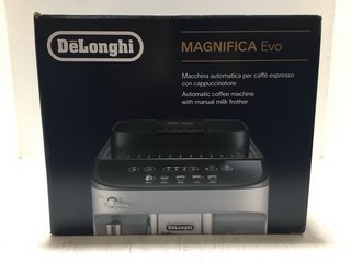 DELONGHI MAGNIFICA EVO AUTOMATIC COFFEE MACHINE IN SILVER/BLACK - RRP: £349.99: LOCATION - BR17