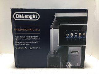 DELONGHI PRIMADONNA SOUL AUTOMATIC COFFEE MACHINE IN METAL/BLACK - RRP: £1379.99: LOCATION - BR17